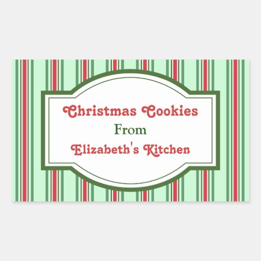 Green Christmas Kitchen Stickers (Vorderseite)