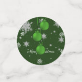 Green Christmas Ornaments Confetti Konfetti (Klein Vorderseite)