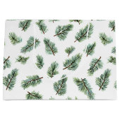 Green Christmas Pine Tree Große Geschenktüte (Vorderseite)