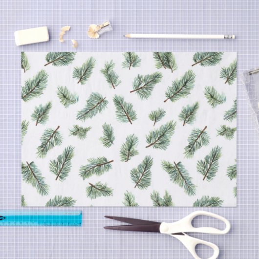 Green Christmas Pine Tree Seidenpapier (Handwerk)