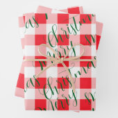 Green Christmas Red Check  Geschenkpapier Set (Beispiel)
