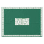 Green Christmas Reindeer Lace 52" x 70" Tischdecke (Vorderseite (Horizontal))