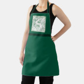 Green Christmas Reindeer Lace Patchwork Schürze (InSitu)