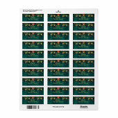 Green Christmas Return Address Label