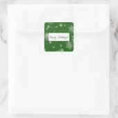 Green Christmas Snowflakes Sticker (Tasche)