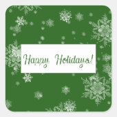 Green Christmas Snowflakes Sticker (Vorderseite)