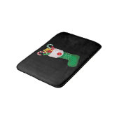 Green Christmas Stocking Badematte (Schrägansicht)