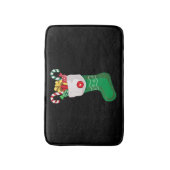 Green Christmas Stocking Badematte (Vorderseite Vertikal)