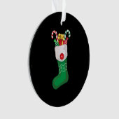 Green Christmas Stocking Ornament (Vorderseite)