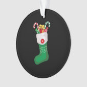 Green Christmas Stocking Ornament (Vorderseite)