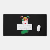 Green Christmas Stocking Schreibtischunterlage (Tastatur & Maus)