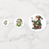 Green Christmas Table Scatter oder Confetti Konfetti (Vorderseiten)