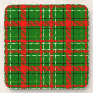 Green Christmas Tartan Kariertes Muster Design Getränkeuntersetzer