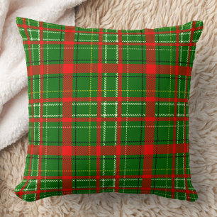 Green Christmas Tartan Kariertes Muster Design Kissen