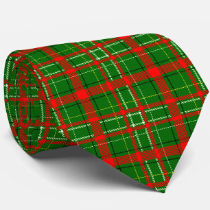 Green Christmas Tartan Kariertes Muster Design Krawatte