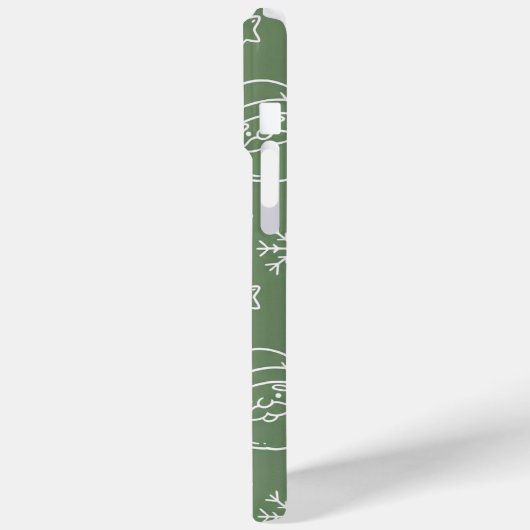 Green Christmas texture with festive elements Case-Mate iPhone Hülle (Rückseite / Links)