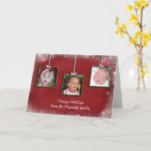 Green Christmas Tinsel Foto Frames Karte (Gelbe Blume)