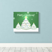 Green Christmas Tree Canvas Print Leinwanddruck (Insitu (Holzboden))