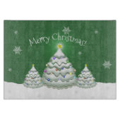 Green Christmas Tree Cutting Board Schneidebrett (Vorderseite)