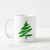 Green Christmas Tree Doodle Kaffeetasse (Links)