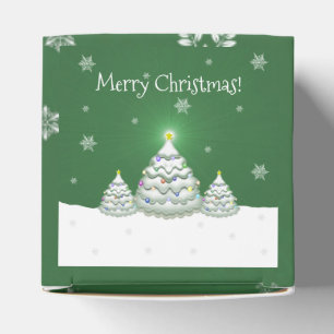 Green Christmas Tree Favor Box Geschenkschachtel