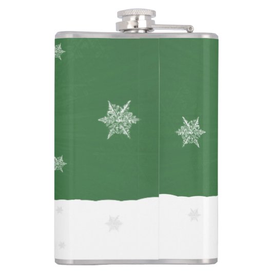 Green Christmas Tree Flask Flachmann (Rückseite)