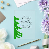 Green Christmas tree happy birthday December winte Acryleinladungen (In Situ (Hochzeit))