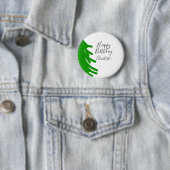 Green Christmas tree happy birthday December winte Button (Beispiel)