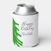 Green Christmas tree happy birthday December winte Dosenkühler (Kanne Vorderseite)