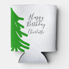 Green Christmas tree happy birthday December winte Dosenkühler