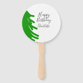 Green Christmas tree happy birthday December winte Fächer