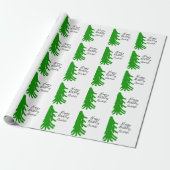 Green Christmas tree happy birthday December winte Geschenkpapier (Ungerollt)