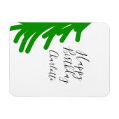Green Christmas tree happy birthday December winte Magnet (Horizontal)