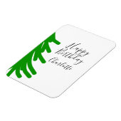 Green Christmas tree happy birthday December winte Magnet (Linke Seite)