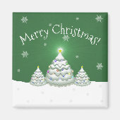 Green Christmas Tree Magnet (Vorne)