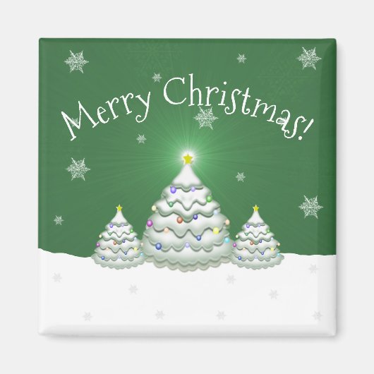 Green Christmas Tree Magnet (Vorne)