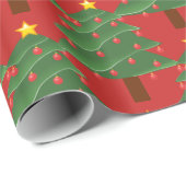 Green Christmas Tree Muster Thunder_Cove Geschenkpapier (Rolleneckpunkt)