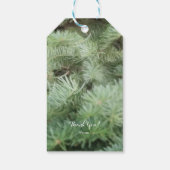 Green Christmas Tree Pine Holiday Custom Party Geschenkanhänger (Rückseite)