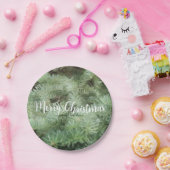 Green Christmas Tree Pine Holiday Custom Party Pappteller (Party)