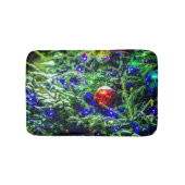 Green Christmas Tree Red Ball Badematte (Vorderseite)
