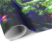 Green Christmas Tree Red Ball Geschenkpapier (Rolleneckpunkt)