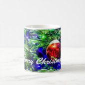 Green Christmas Tree Red Ball Kaffeetasse (Mittel)