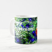 Green Christmas Tree Red Ball Kaffeetasse (Vorderseite Links)