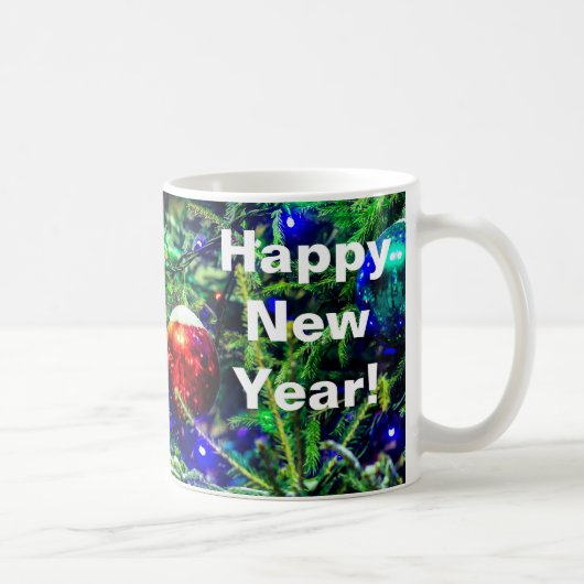 Green Christmas Tree Red Ball Kaffeetasse (Rechts)