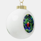 Green Christmas Tree Red Ball Keramik Kugel-Ornament (Links)
