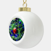Green Christmas Tree Red Ball Keramik Kugel-Ornament (Rechts)
