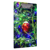 Green Christmas Tree Red Ball Klemmbrett (Rechts)