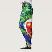 Green Christmas Tree Red Ball Leggings (Links)