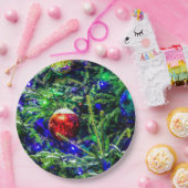 Green Christmas Tree Red Ball Pappteller (Party)