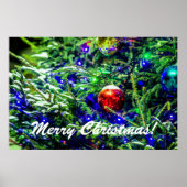 Green Christmas Tree Red Ball Poster (Vorne)